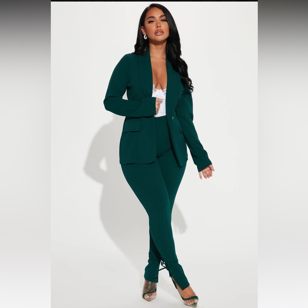 Fashion Nova Green Suit Pants